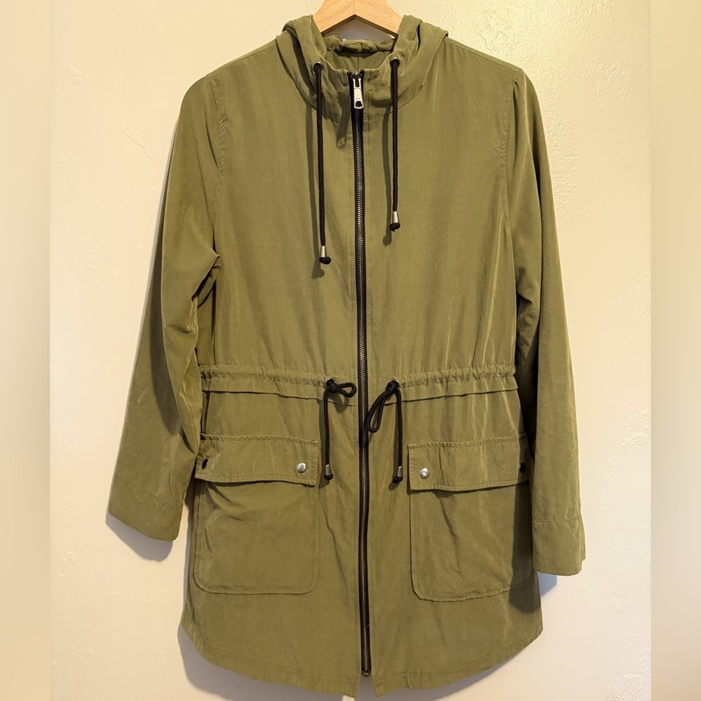 Olive Green Women's Utility Lightweight Jacket by Old Navy Size Small Outdoor